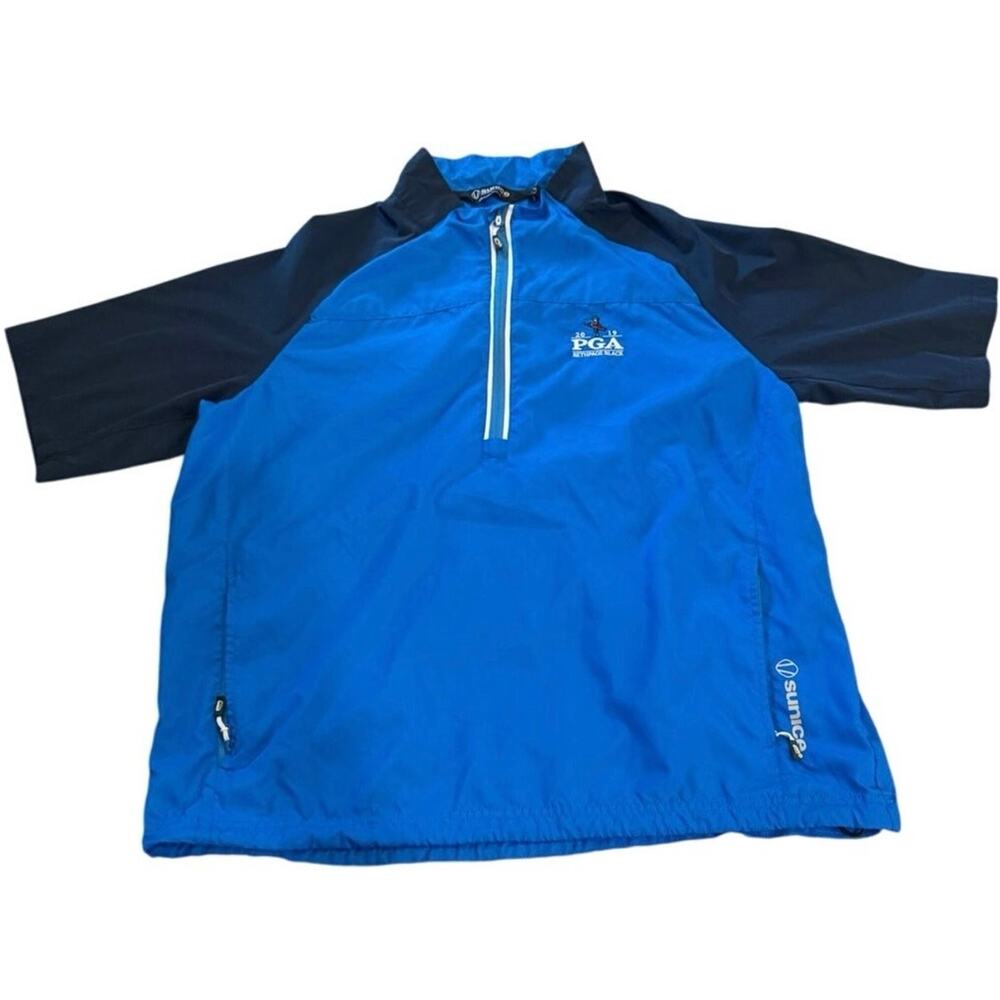 Sunice 2019 PGA Championship Bethpage Black Short Sleeve Half-Zip Windshirt L